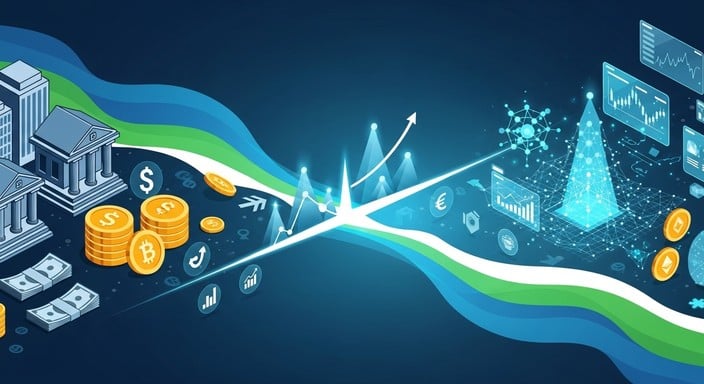 Abstract financial network illustration
